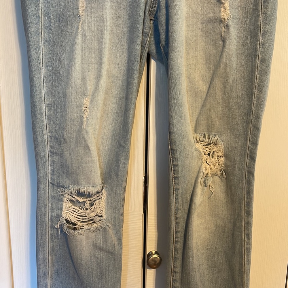 Dyndnm CARA light wash distressed jeans size 26 - Picture 5 of 10